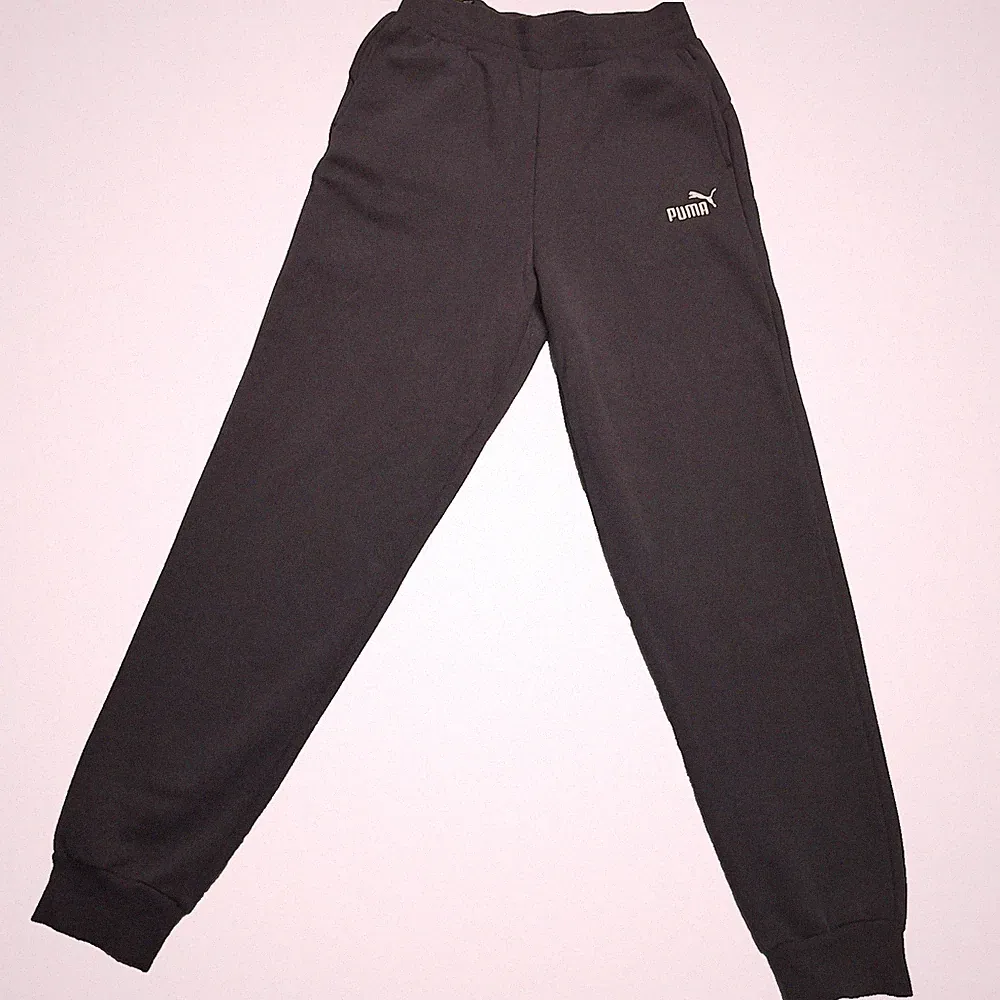 Puma Herren Schwarz Jogginghose Trainingshose Gummibund Logo Freizeit Sportbekleidung XS