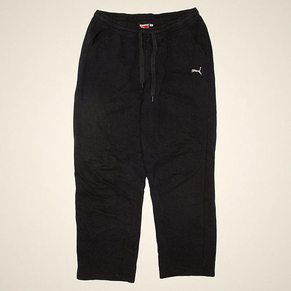 PUMA Herren Sweatpants Schwarz Gerade L W32 L30 Baumwollmix