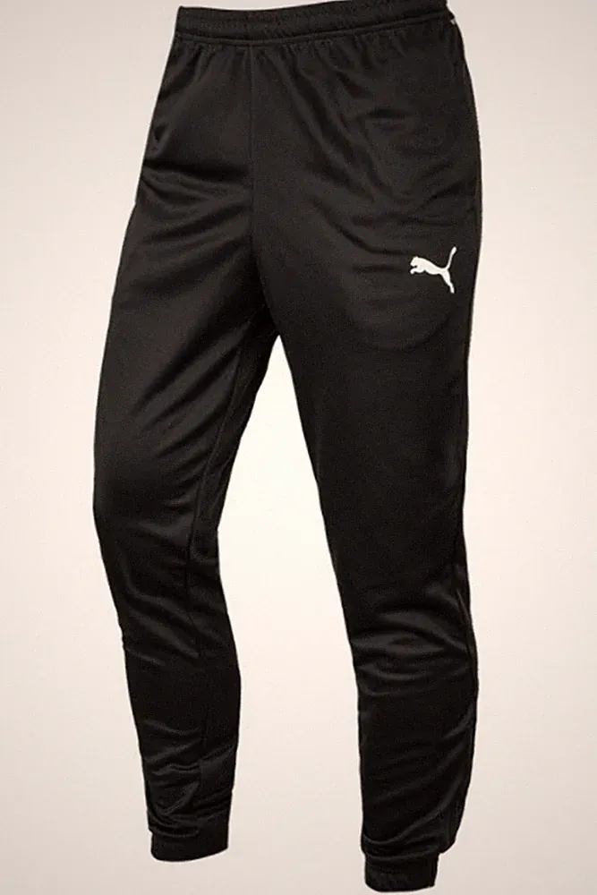 Puma Herren Team Rise Poly L/S Hose Sweathose schwarz Training Jogger GYM Pan...