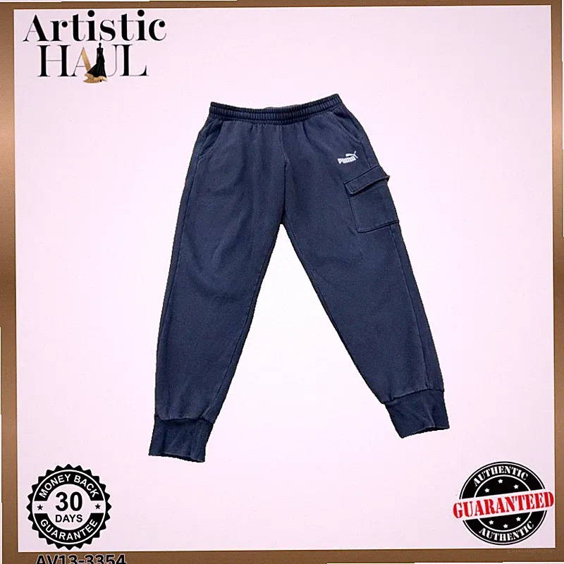 Puma Herren XL Tapered Cargo Jogginghose in New Navy mit Kordelzug