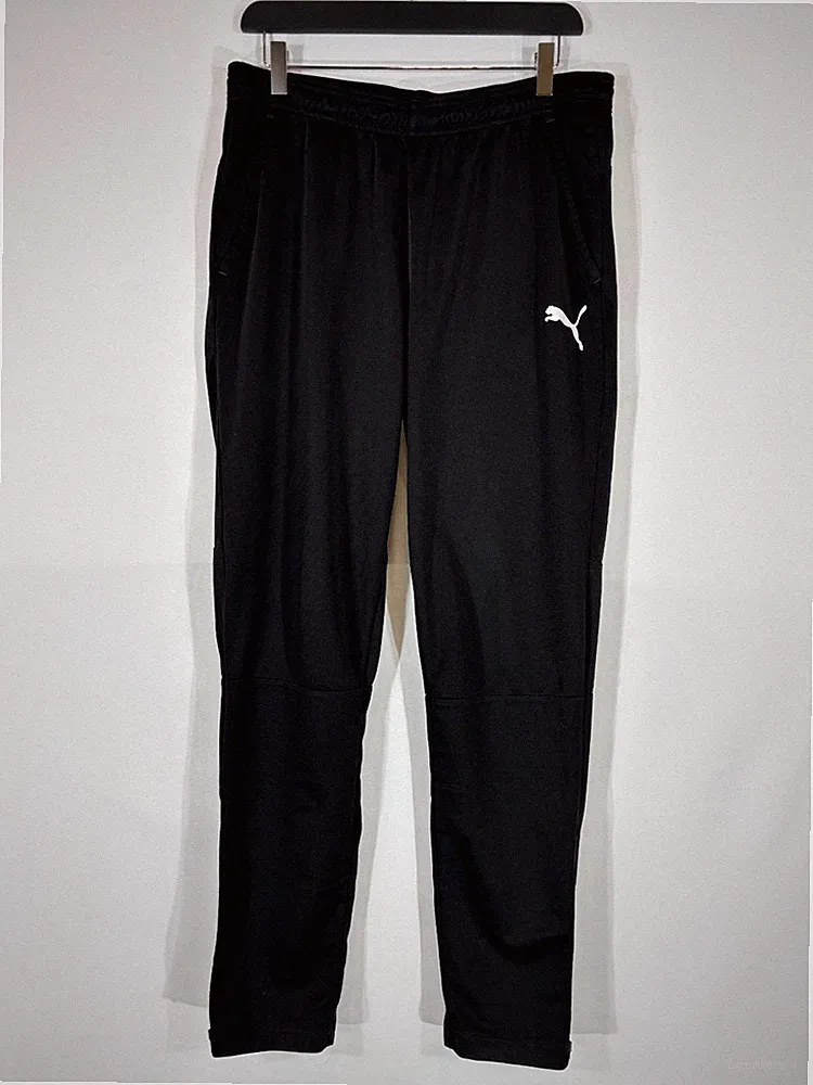 PUMA Hose Herren LARGE Sweatpants Stretchy Waist Taschen Logo Schwarz