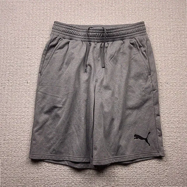 Puma Jogger Gym / Cross Fit Shorts Gray Cotton Pockets Sweat Shorts Mens M