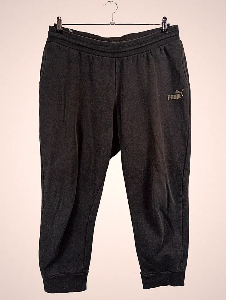 PUMA Jogginghose Damen XL Schwarz Trainingshose Sporthose Baumwolle