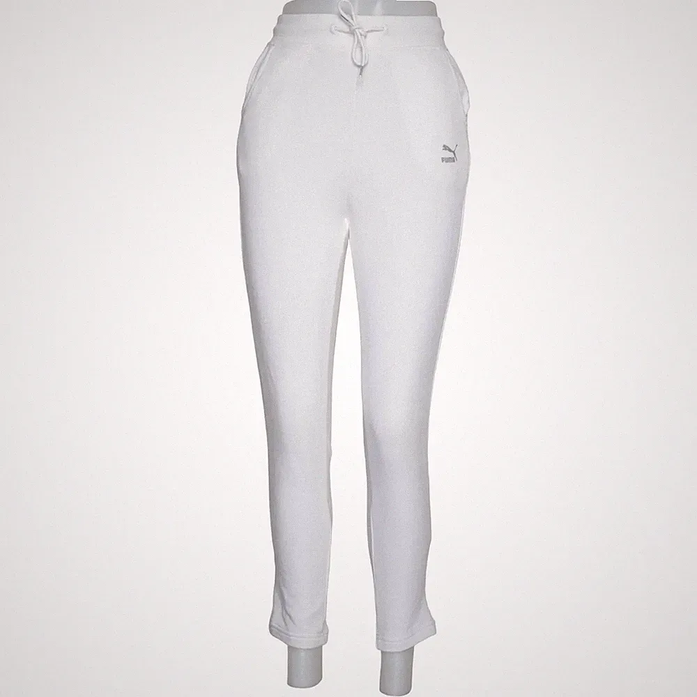 Puma, Jogginghose, Größe: 38, Weiß, Baumwolle, Einfarbig, Sweat, Damen #tEJ