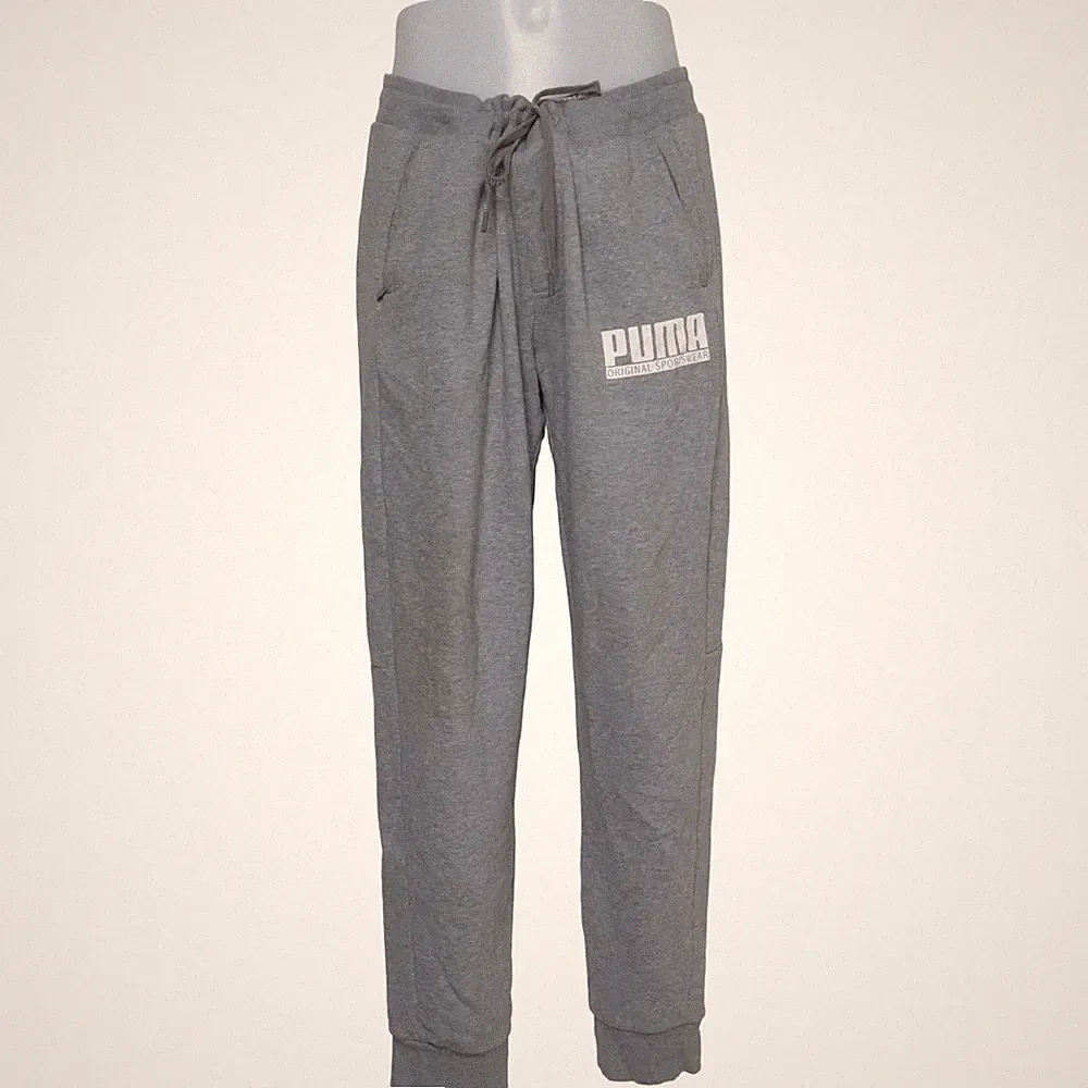 Puma, Jogginghose, Größe: 56/58, Grau, Baumwolle/Elasthan/Polyester #eEw