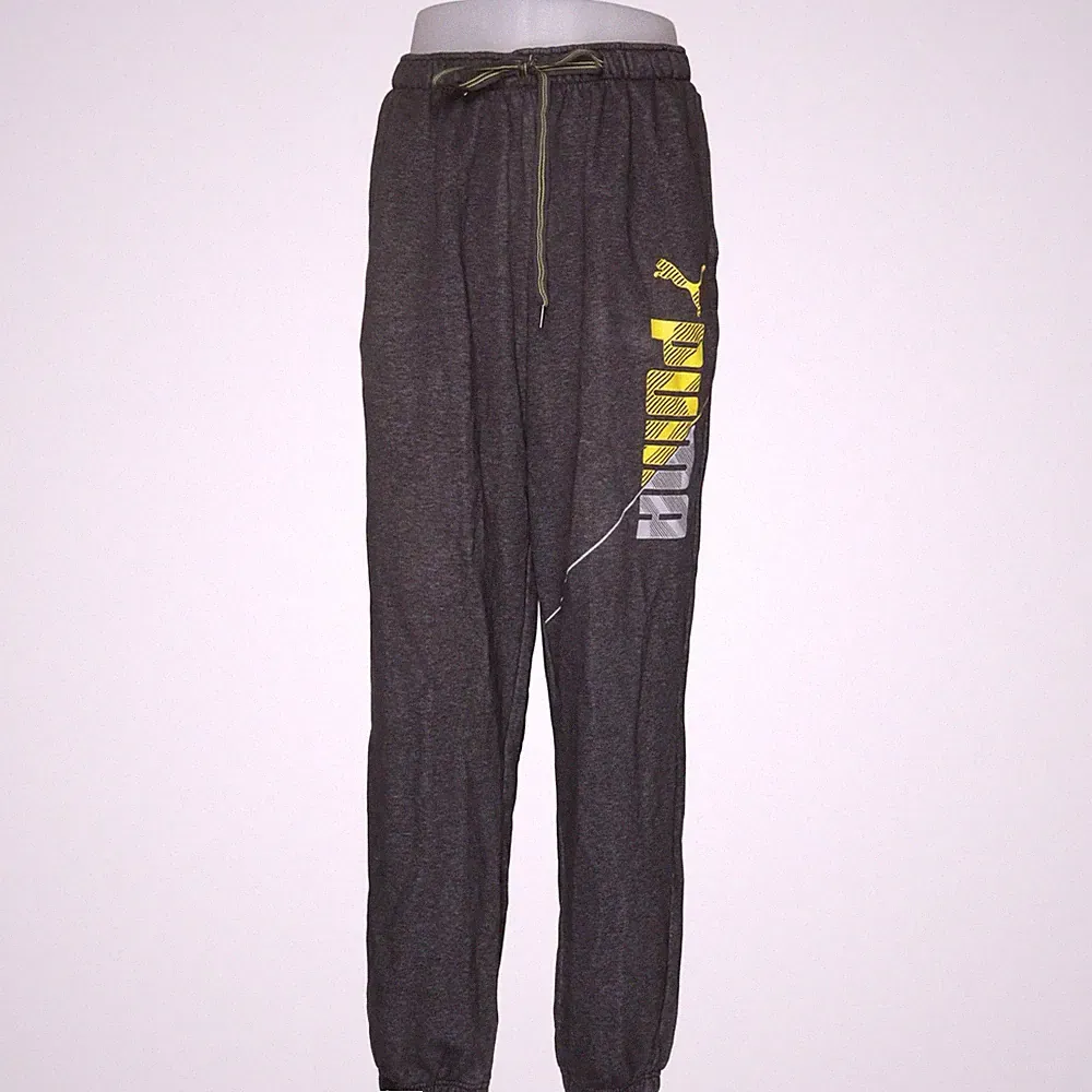 Puma, Jogginghose, Größe: XL, Grau/Gelb, Einfarbig, Herren #SHf