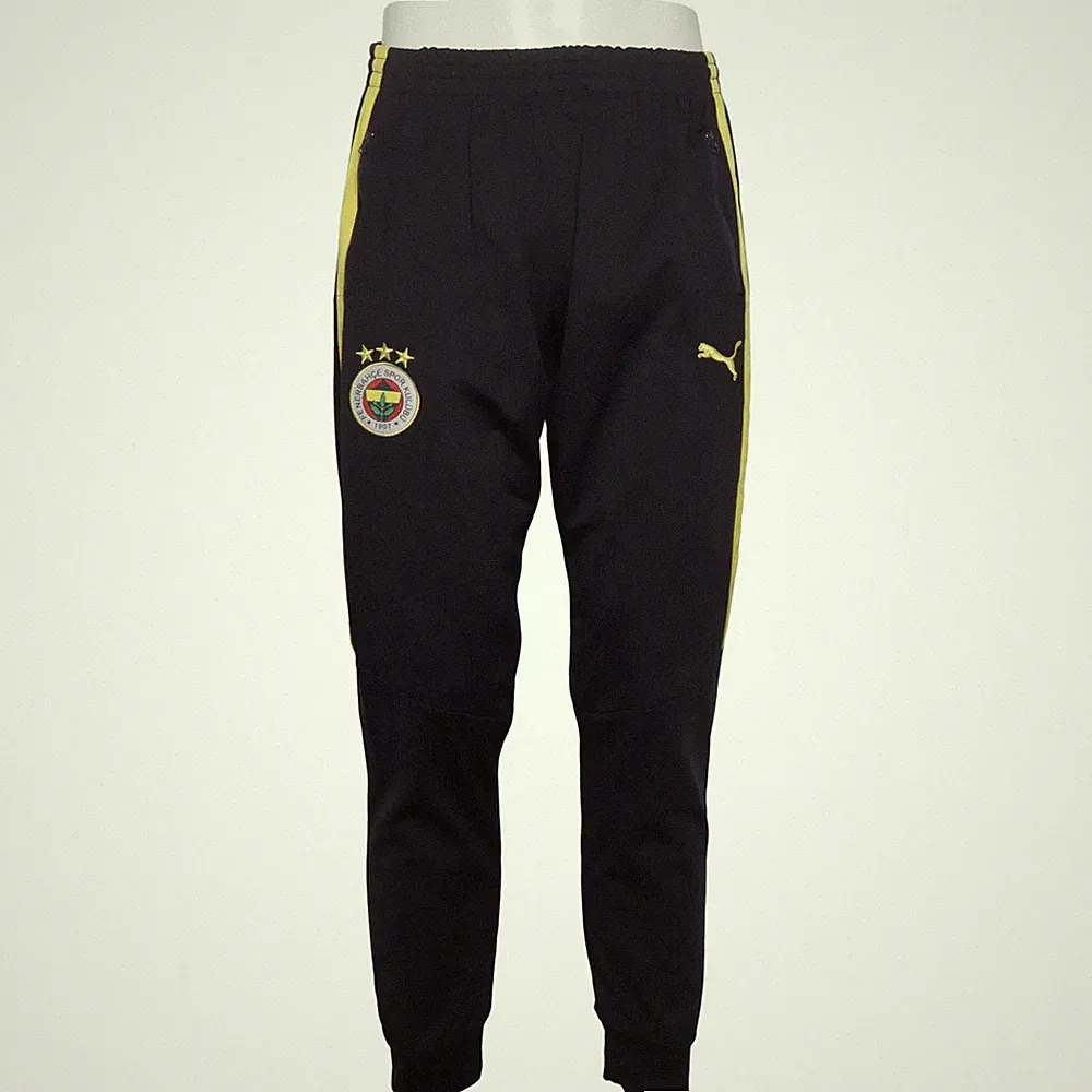 Puma, Jogginghose, Größe: XL, Schwarz/Gelb, Baumwolle, Einfarbig, Herren #Bc6