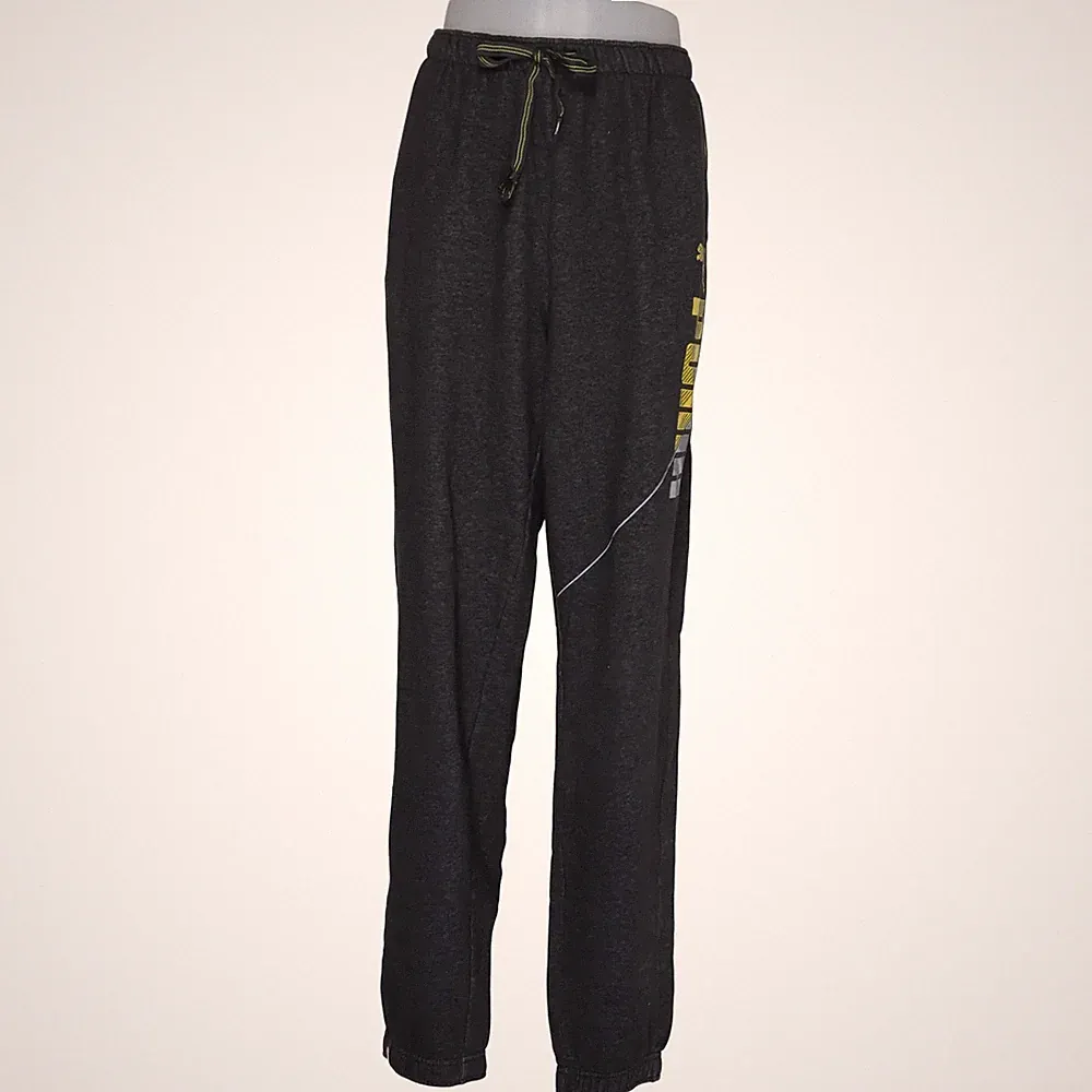 Puma, Jogginghose, Größe: XXL, Grau/Gelb, Baumwolle/Polyester, Print #Jz3