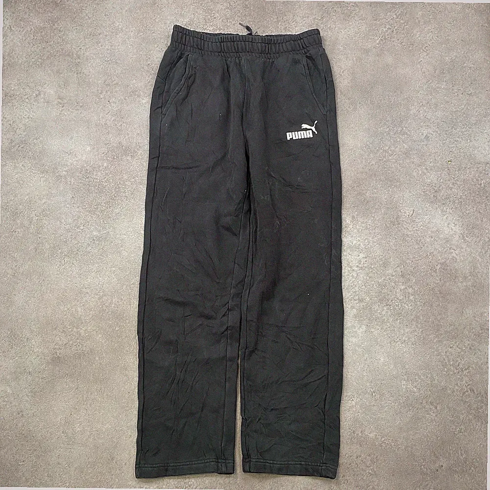 Puma Jogginghose Herren Small Logo Straight Leg Fleece Jogginghose, Schwarz