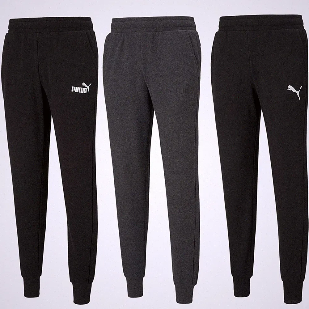 Puma Jogginghose Sporthose Trainingshose Herren ESS Logo Pant Baumwolle schwarz