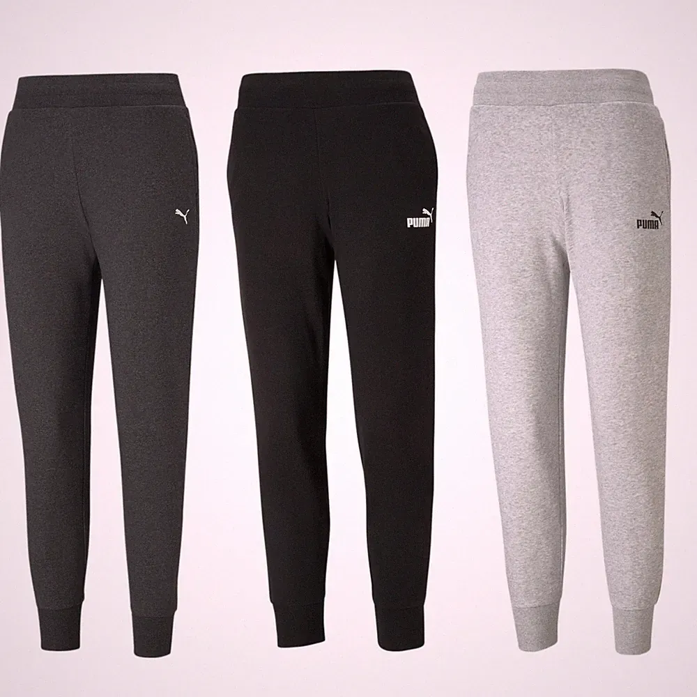 Puma Jogginghose Sweatpant Sporthose Damen Frauen Taschen Baumwolle grau