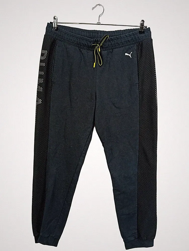 PUMA Jogginghose Trainingshose Herren schwarz Mesh-Einsätze Gr. 52 XL