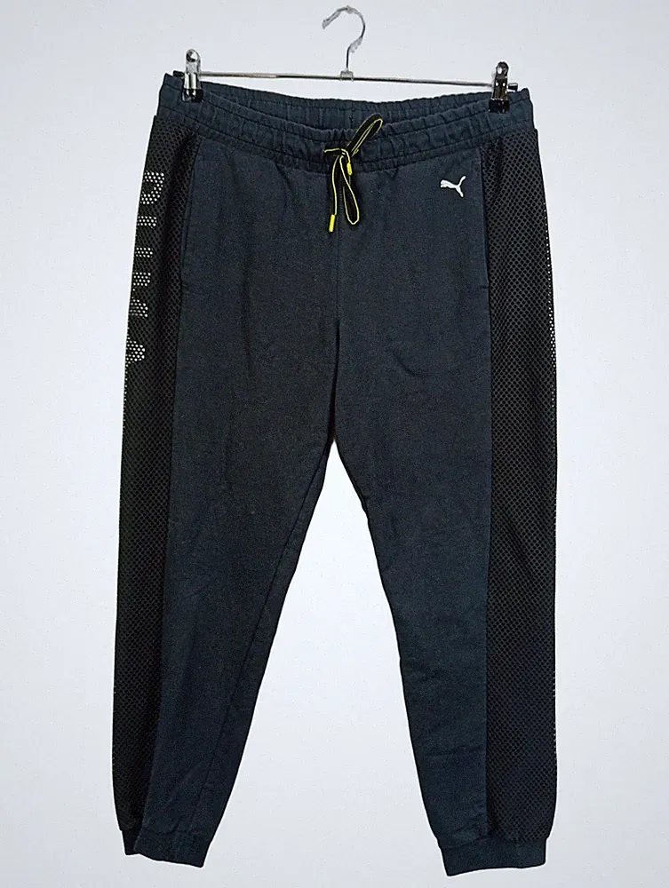 PUMA Jogginghose Trainingshose Herren schwarz Mesh-Einsätze Gr. 52 XL
