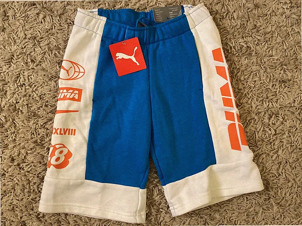 PUMA Jungen Kinder Sweat Shorts kurze Hosen Neu Gr.128 Sommer Jogginghose