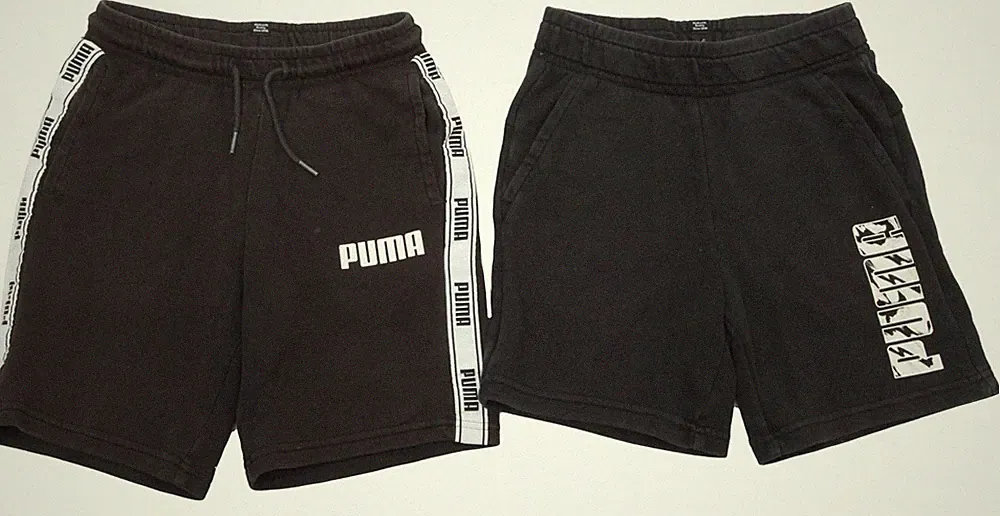 Puma Kinder Jungen Shorts kurze Jogginghose Hose 2er Set Schwarz Größe 140
