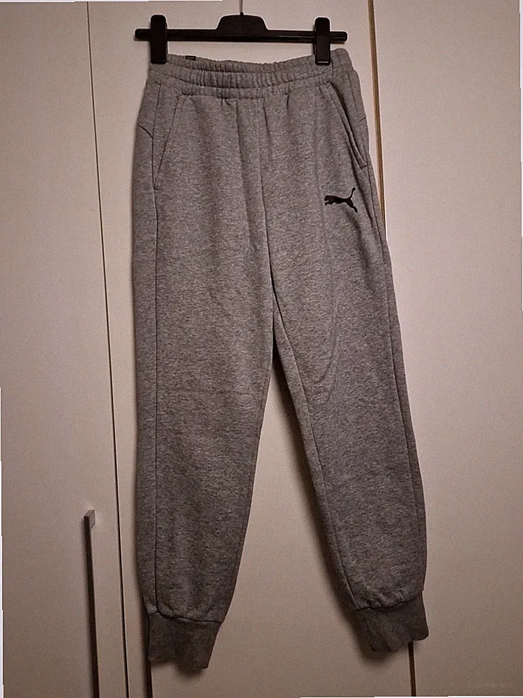 PUMA Logo Pants S grau Herren Sporthose Trainings Hose Jogginghose Traininghose