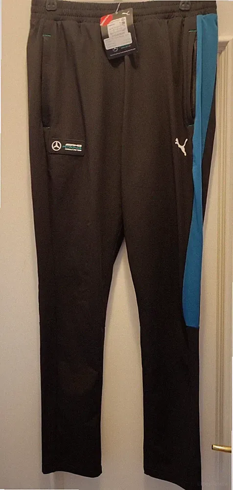 PUMA - Mercedes Motorsport Sporthose/ Jogginghose, schwarz/türkis, Gr.S. , Neu