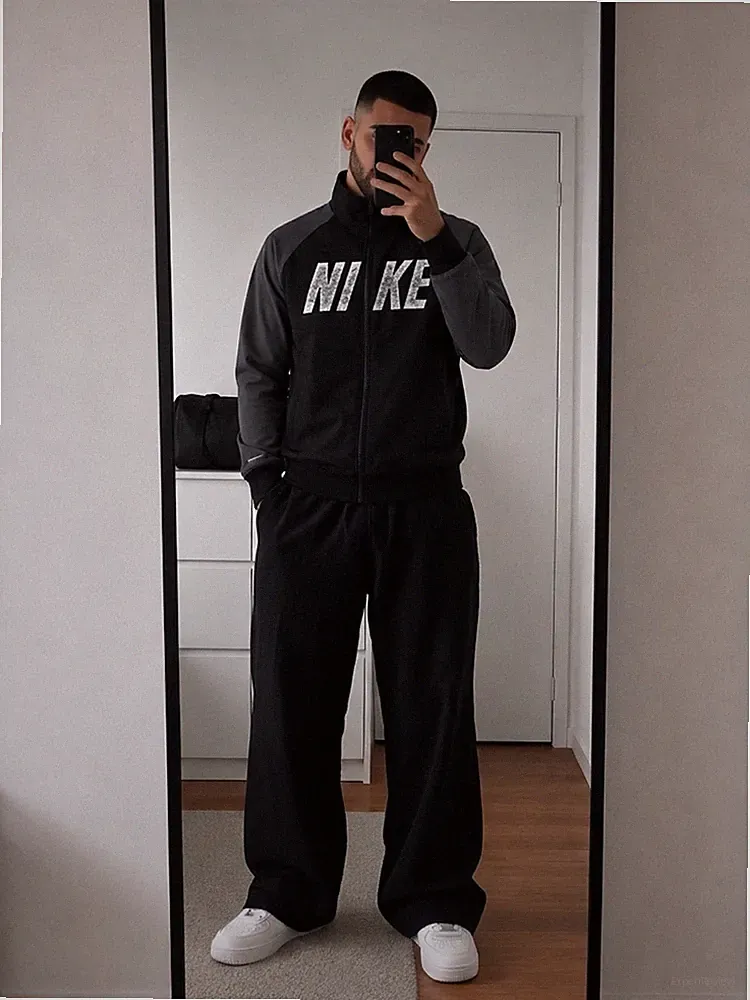 PUMA openleg Baggy Trackpants Herren Gr. L Schwarz Sportlich