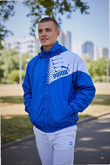 Puma Regenjacke Regenjacke Winddicht Kway Vintage 90S Gr. M fit lang