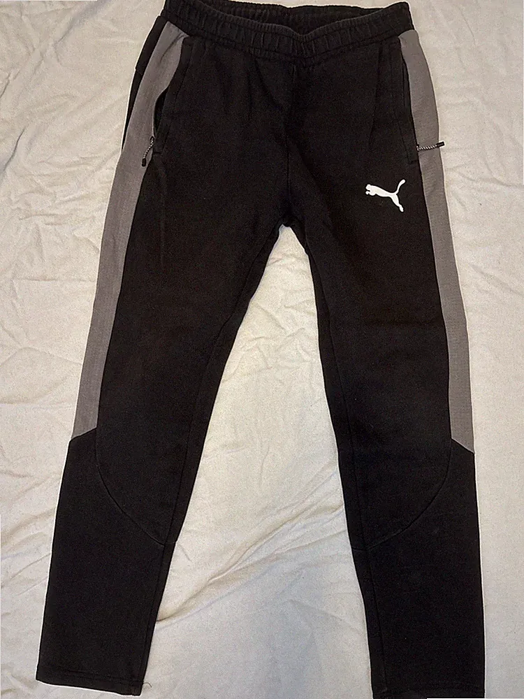 PUMA Schwarz/Graue Jogginghose Herren Größe M