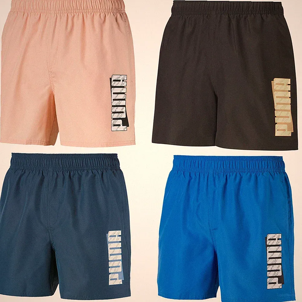 PUMA Shorts kurze Hose für Herren mit Netz Innenfutter Badeshort Laufshort Hose