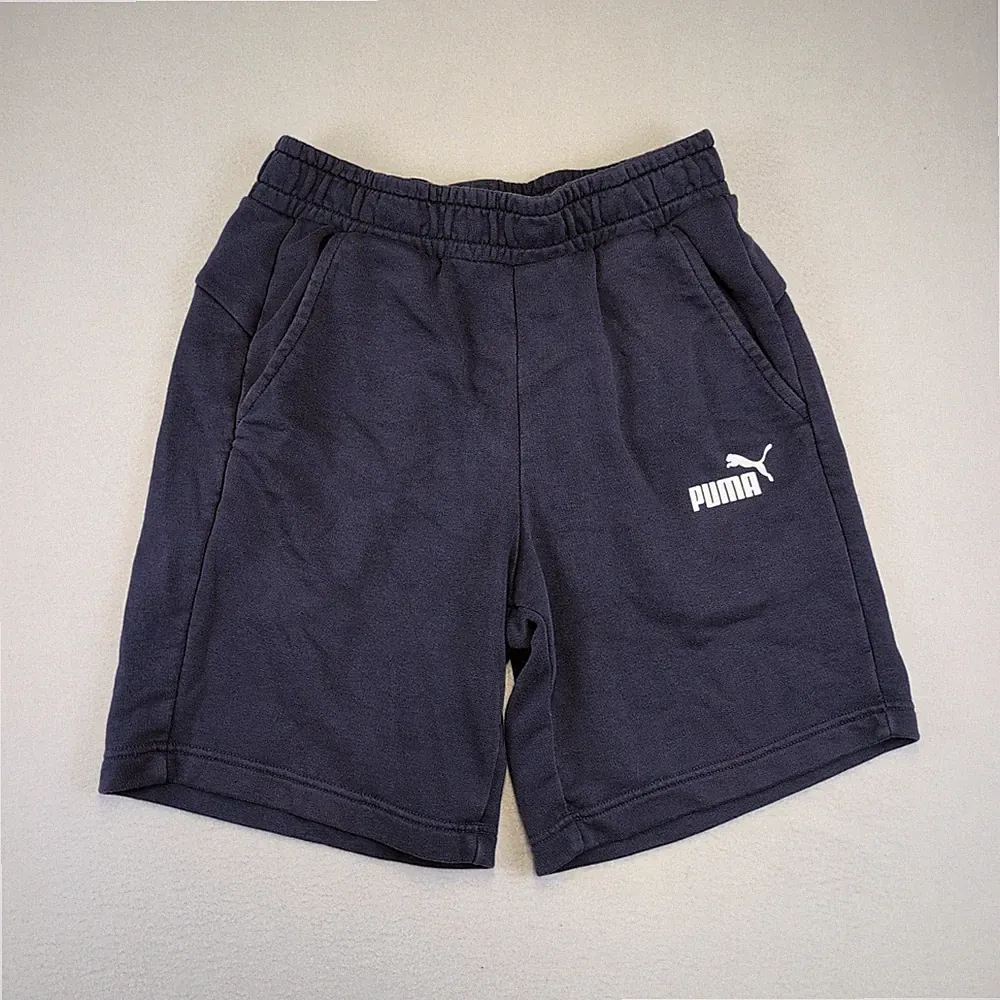 Puma Sweat Shorts Herren Small Navy Blau Logo Jogger Freizeit Baumwolle Shorts