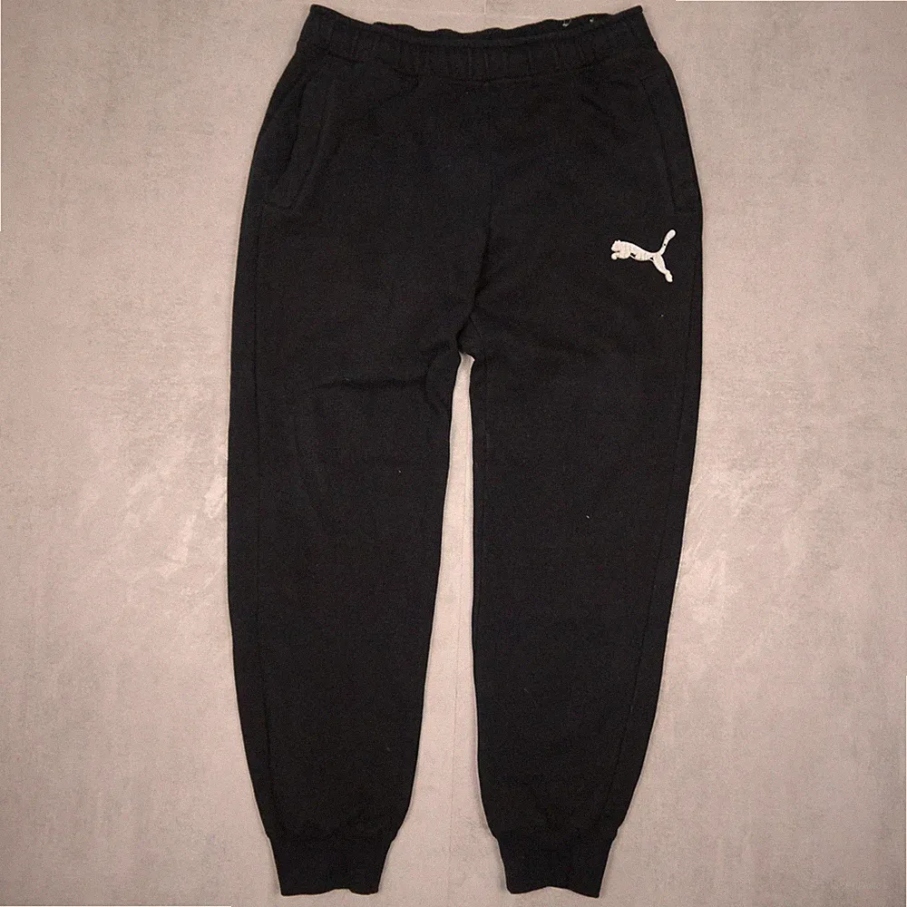 Puma Sweatpants Jogginghose Herren M Schwarz Straight Fit Streetwear Sportswear