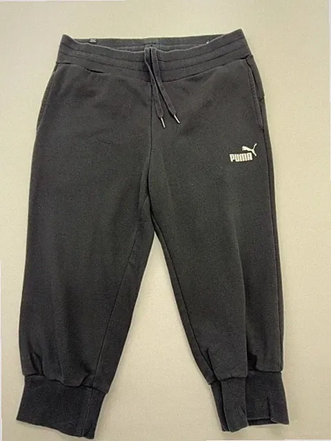 Puma Unisex Kinder Jogginghose schwarz Größe M Kordelzug Freizeit French Terry