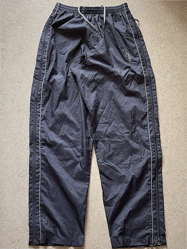 Puma Vintage Track Pants – Navy Blau – Side Zipper & Baggy Fit – Y2K – Gr. M