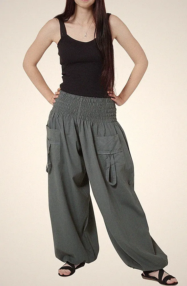 Pumphose POCKET- HOSE Taschen Pluderhose Unisex Damen Herren Yoga Ballonhose