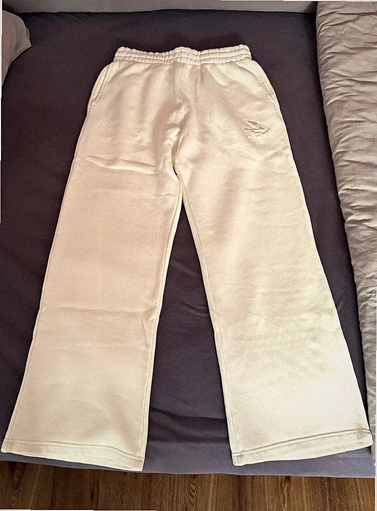 RAWS Open Leg Jogger Herren Jogginghose Creme Gr. M mit Kordelzug