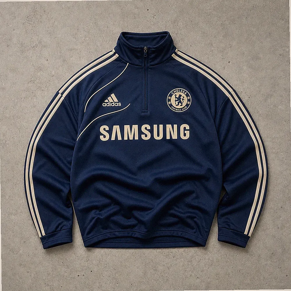 Real Madrid 2011 Adidas Track Pants Marineblau, Gold Rare S Stitched Logo