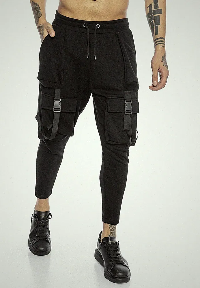 Redbridge Herren Cargo Jogginghose Hose Sweat-Pants Freizeithose Tasche M4258