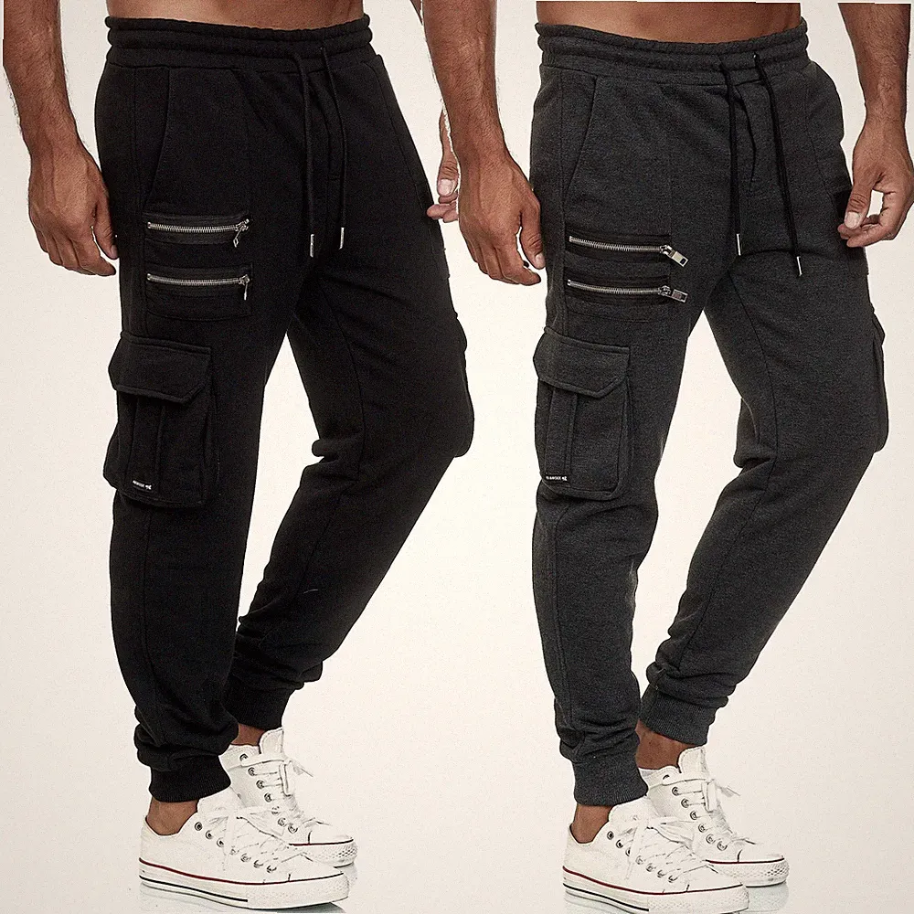 Redbridge Herren Cargo Jogginghose Jogger Freizeit-Hose Sweatpants Double Zip