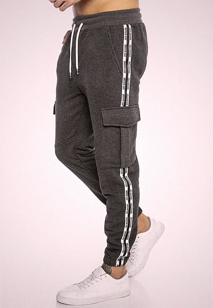 Redbridge Herren Jogginghose Freizeit-Hose Cargo Sweat-Pants Logo Line M4264