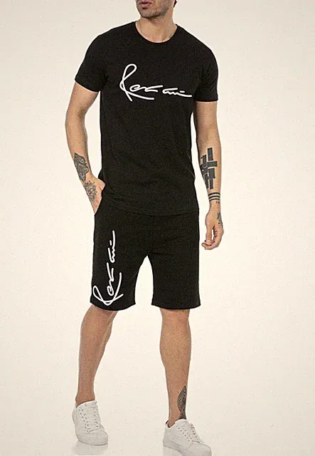 Redbridge Herren Set Shorts & T-Shirt Sweat Suit Freizeit Anzug Jogginganzug