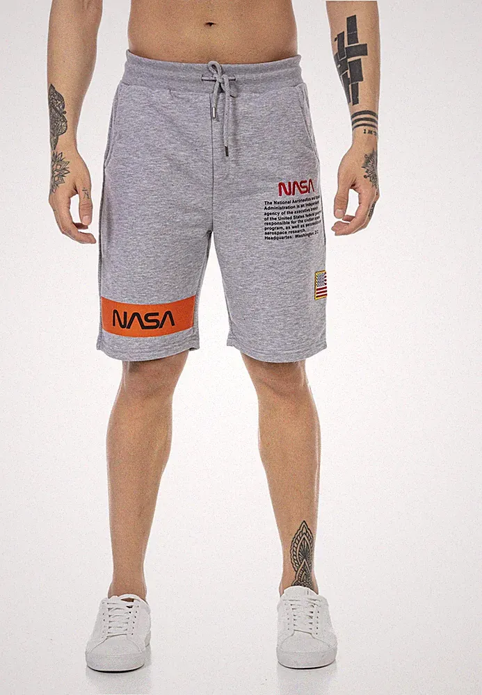 Redbridge Herren Shorts Kurze Hose Capri Sweat Pants Jogginghose NASA Logo USA