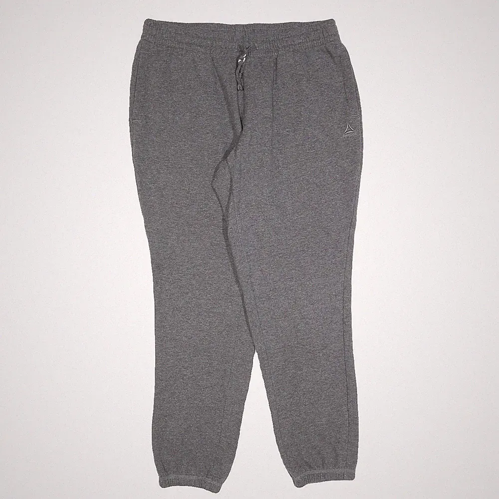 REEBOK Herren Jogger Grau Baumwollmix Regular Schmal zulaufend W30 L28 Casual