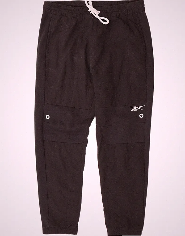 Reebok Herren Jogginghose Freizeithose Große W34 L28 Schwarz Kariert Baumwolle DT04