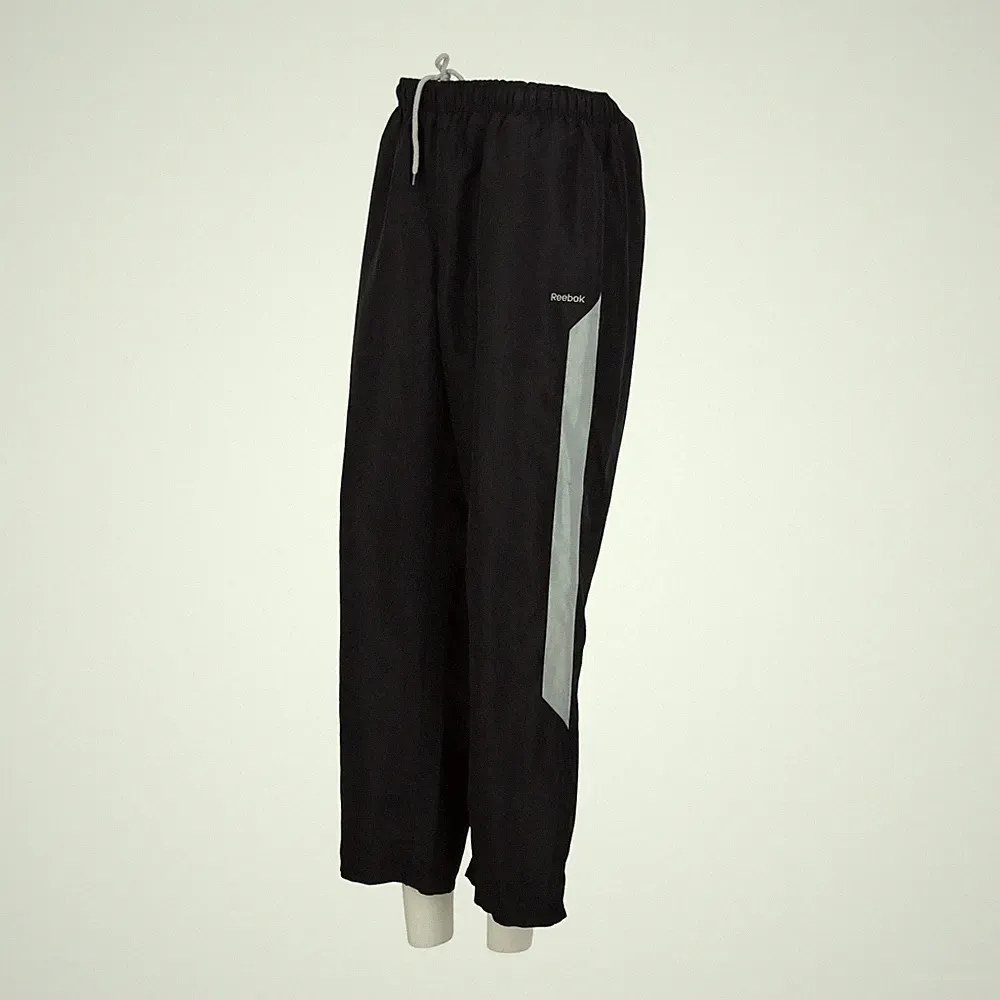 Reebok Herren Jogginghose Gerade Passform Schwarz Größe L #QWE3516