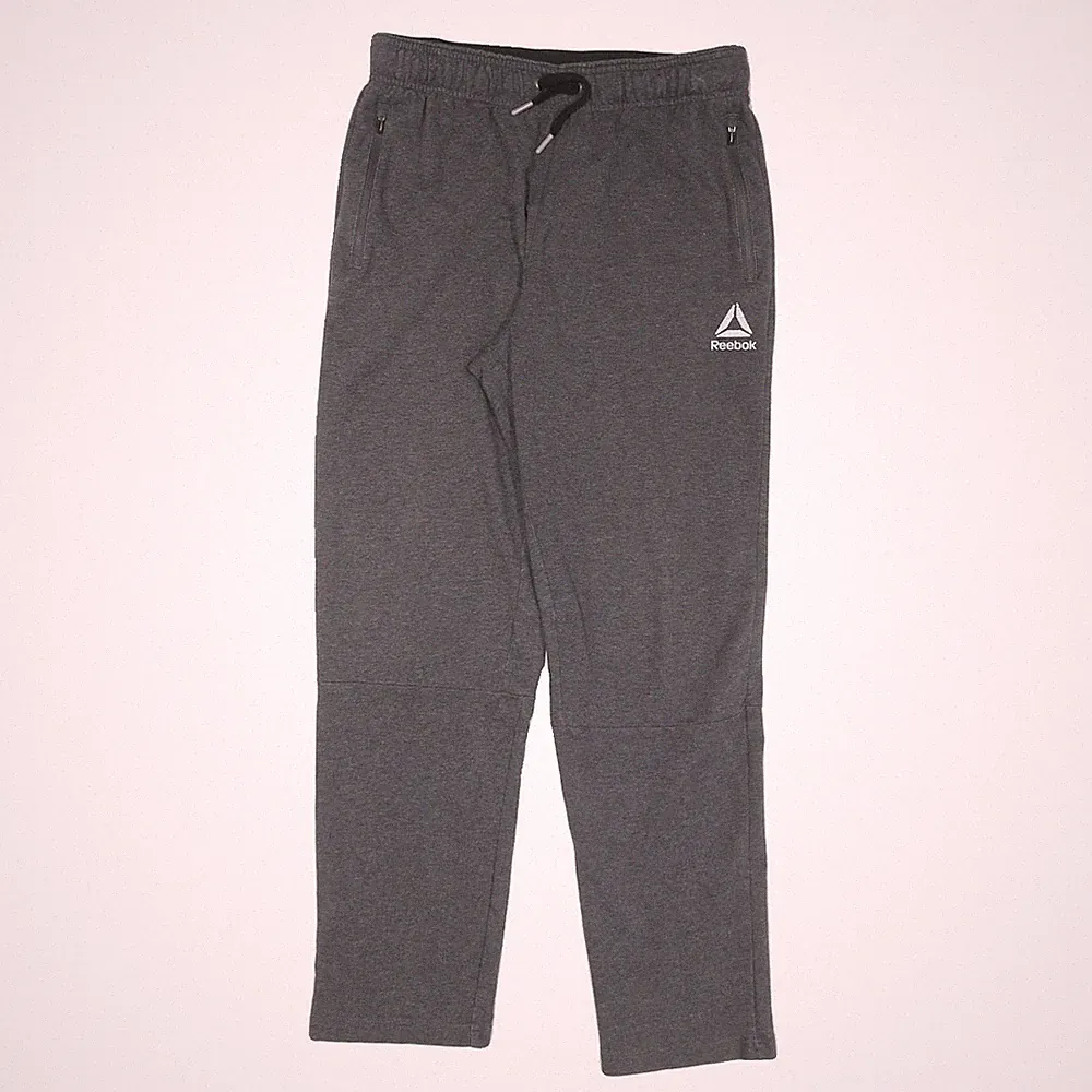 REEBOK Herren Jogginghose Grau S W28 L28 Baumwolle Slim Kegelförmig Freizeit