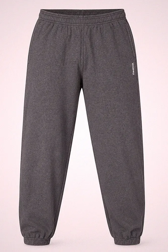 Reebok Herren Jogginghose Größe L Grau Freizeit Gummibund Logo