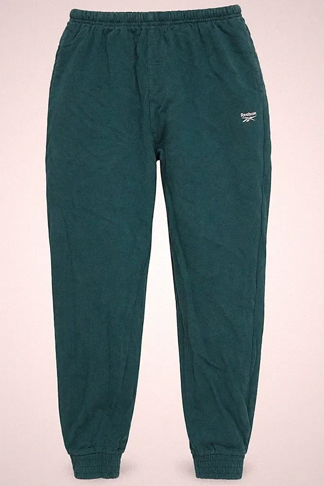 Reebok Herren Jogginghose Größe S Grün Freizeit Gummibund Logo