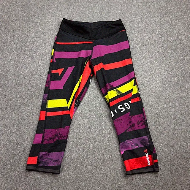Reebok Hose Damen X Small Schwarz Wandern Berg Outdoor Leggings Hose Lady