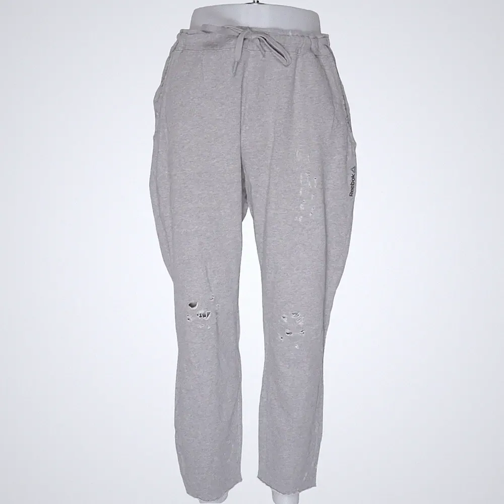 Reebok, Jogginghose, Größe: L, Grau, Baumwolle, Einfarbig, Sweat, Herren #T3L
