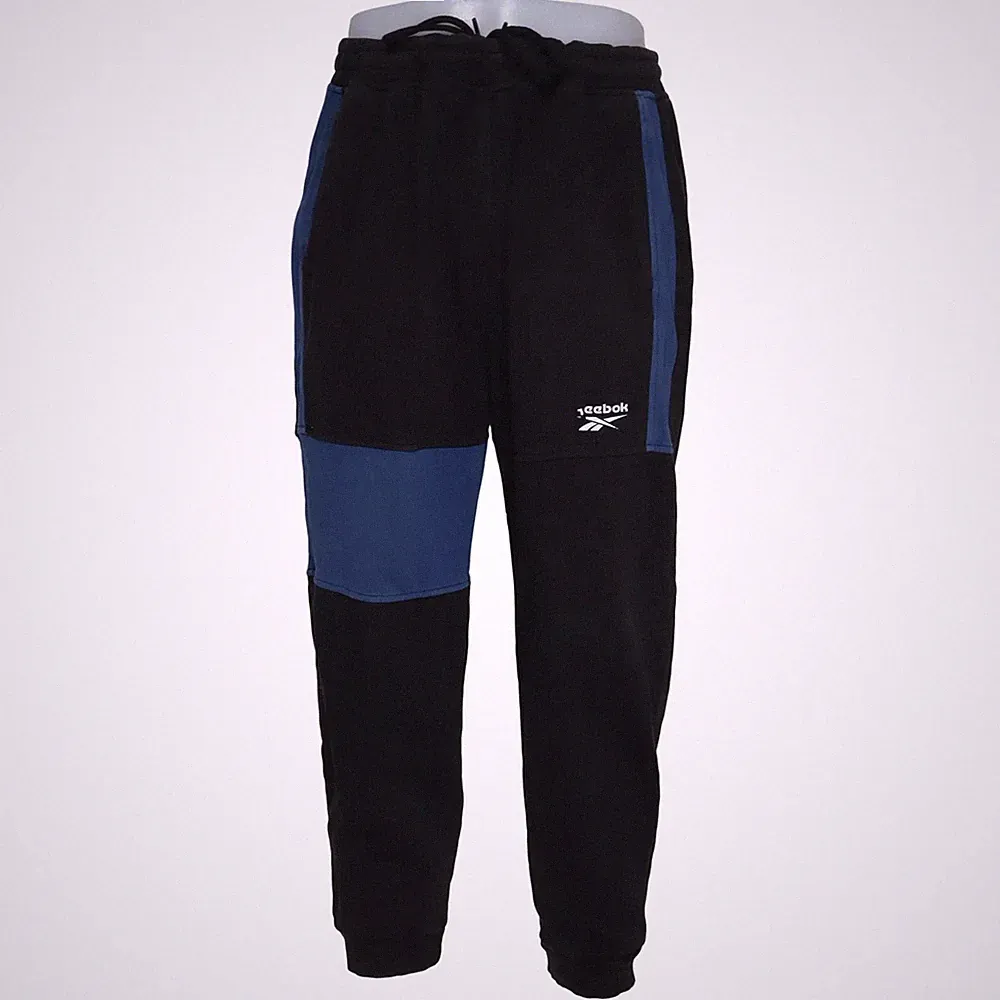 Reebok, Jogginghose, Größe: L, Schwarz/Blau #3Up