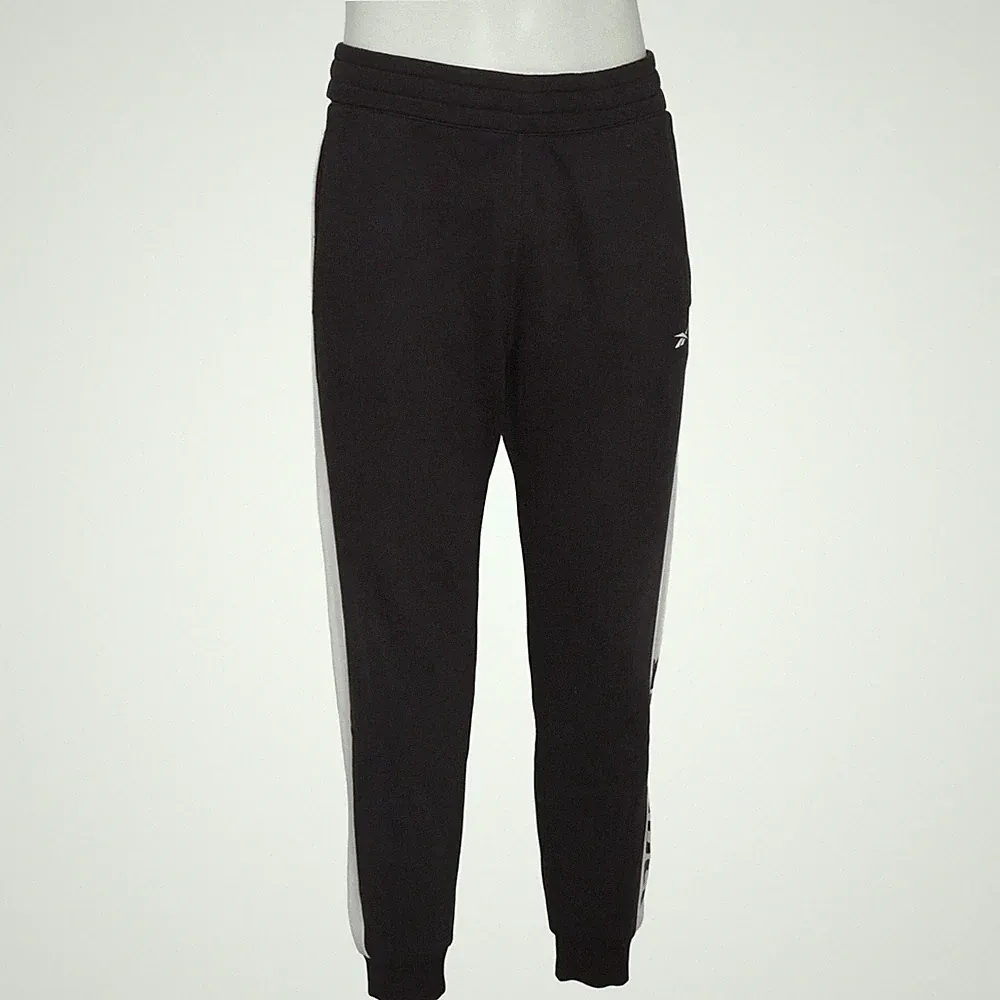 Reebok, Jogginghose, Größe: M, Schwarz/Weiß, Baumwolle/Elasthan/Polyester #wKK