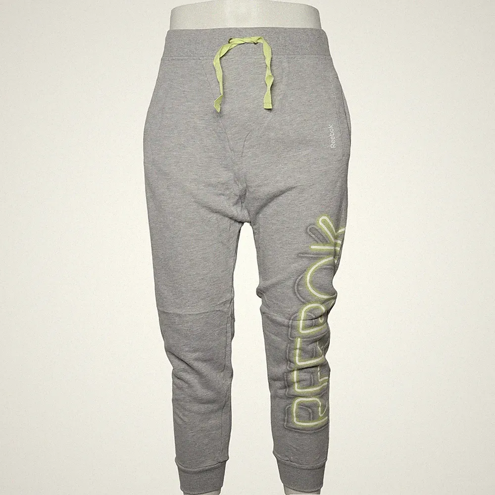 Reebok, Jogginghose, Größe: S, Grau, Baumwolle/Polyester, Print, Sweat #wgp