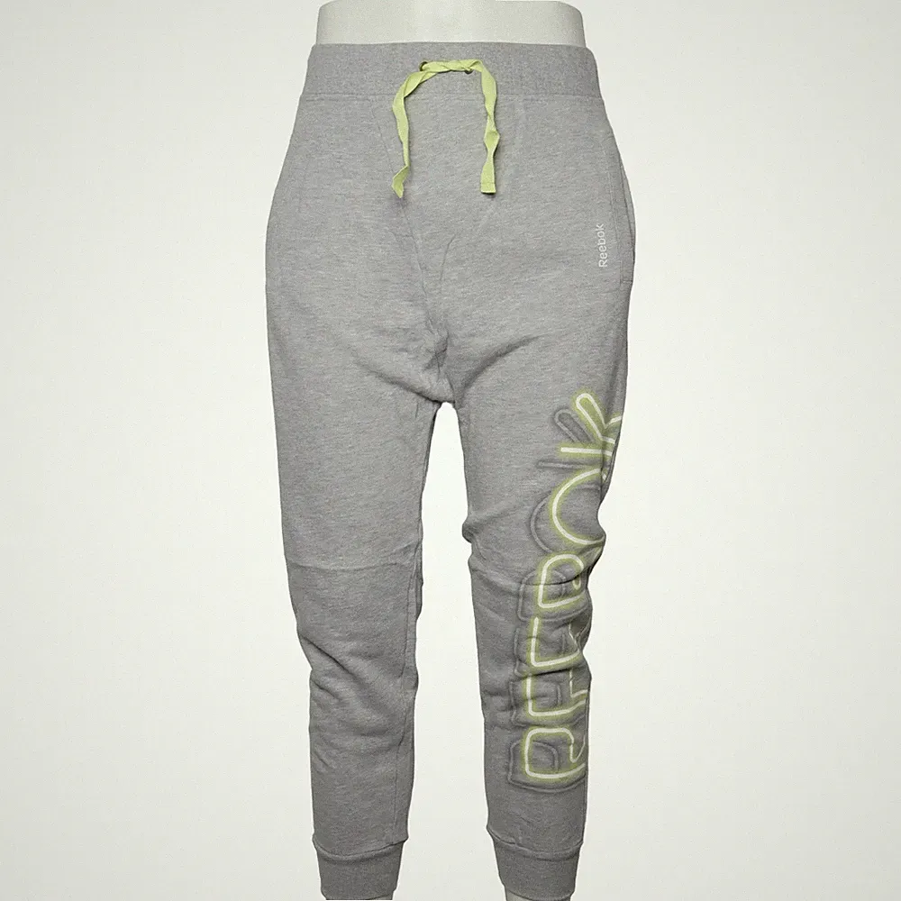 Reebok, Jogginghose, Größe: S, Grau, Baumwolle/Polyester, Print, Sweat #wgp