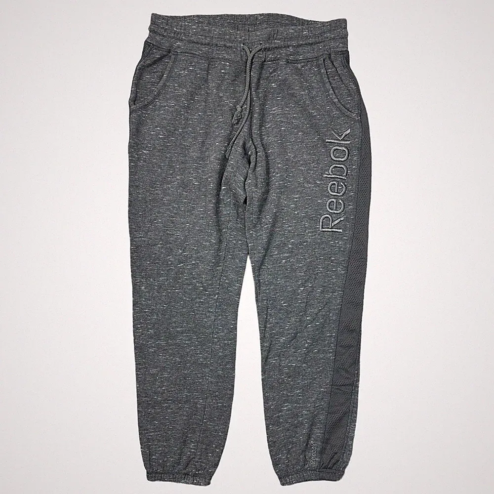 Reebok Jogginghose Swoosh Y2K Bündchen Grau Trainingshose Hose Herren Medium